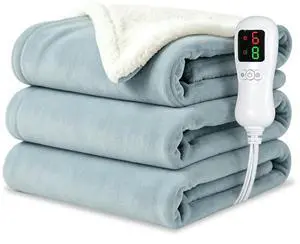 Electric Blanket Twin Size 62"x84",Heating Blanket, Soft Flannel Heated Blanket, 9 Heating Levels,1-9 Hours Auto Off, Fast Heating, Overheat Protection, Machine Washable,Gifts for Woman, Gray Electric Blanket Twin Size 62"x84",Heating Blanket, Soft Flannel Heated Blanket, 9 Heating Levels,1-9 Hours Auto Off, Fast Heating, Overheat Protection, Machine Washable,Gifts for Woman, Gray