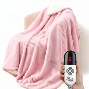 Electric Heated Throw Blanket Sherpa 50"x60" Pink Machine Washable 6 Heat Settings 4 Hours Auto Off Overheat Protection for Home Office Use Electric Heated Throw Blanket Sherpa 50"x60" Pink Machine Washable 6 Heat Settings 4 Hours Auto Off Overheat Protection for Home Office Use