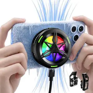 2-in-1 Magnetic & Clip-On USB Phone Cooler for Gaming, Semiconductor Cell Phone Cooling Fan Radiator for iPhone/Android/iPad/Tablet Ideal for Gaming, Video Calls, Live Broadcasting, and Vlog 2-in-1 Magnetic & Clip-On USB Phone Cooler for Gaming, Semiconductor Cell Phone Cooling Fan Radiator for iPhone/Android/iPad/Tablet Ideal for Gaming, Video Calls, Live Broadcasting, and Vlog