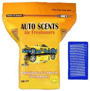 Professional New Car Scent Air Freshener Pads Long-Lasting Odor Eliminators for Cars, Homes, and Offices 60 Heavy-Duty Pads for Musty Smells Professional New Car Scent Air Freshener Pads Long-Lasting Odor Eliminators for Cars, Homes, and Offices 60 Heavy-Duty Pads for Musty Smells