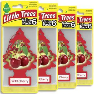 Car Air Freshener | Hanging Tree Provides Long Lasting Scent for Auto and Home | 24 Air Fresheners |Wild Cherry Car Air Freshener | Hanging Tree Provides Long Lasting Scent for Auto and Home | 24 Air Fresheners |Wild Cherry