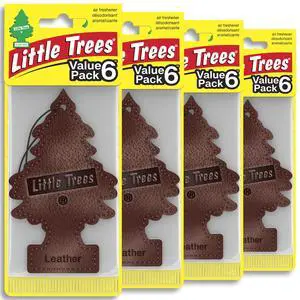Car Air Freshener | Hanging Tree Provides Long Lasting Scent for Auto and Home | Leather, 24 Air Fresheners Car Air Freshener | Hanging Tree Provides Long Lasting Scent for Auto and Home | Leather, 24 Air Fresheners