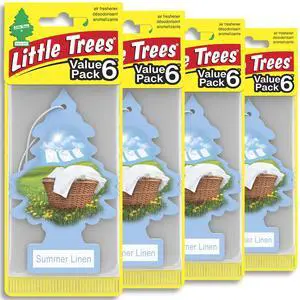 Car Air Freshener | Hanging Tree Provides Long Lasting Scent for Auto and Home | 24 Air Fresheners |Summer Linen Car Air Freshener | Hanging Tree Provides Long Lasting Scent for Auto and Home | 24 Air Fresheners |Summer Linen