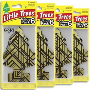 Car Air Freshener | Hanging Tree Provides Long Lasting Scent for Auto and Home | 24 Air Fresheners |Gold Car Air Freshener | Hanging Tree Provides Long Lasting Scent for Auto and Home | 24 Air Fresheners |Gold