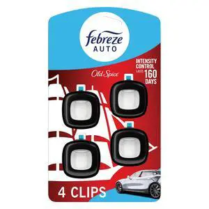 Odour-Fighting Auto Air Freshener, Car Vent Clip, Old Spice, 4ct Odour-Fighting Auto Air Freshener, Car Vent Clip, Old Spice, 4ct
