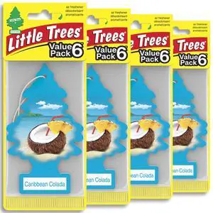 Car Air Freshener | Hanging Tree Provides Long Lasting Scent for Auto and Home | 24 Air Fresheners |Caribbean Colada Car Air Freshener | Hanging Tree Provides Long Lasting Scent for Auto and Home | 24 Air Fresheners |Caribbean Colada