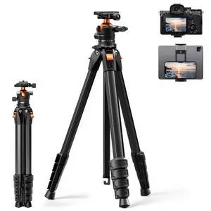 63" Aluminum Travel Tripod for Camera/Phone 63" Aluminum Travel Tripod for Camera/Phone