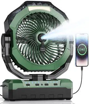 Portable Misting Fan,36000mAh Rechargeable Battery Powered Camping Fan Portable Misting Fan,36000mAh Rechargeable Battery Powered Camping Fan