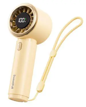 Mini Portable Fan, Rechargeable Handheld Personal Fan - Yellow Mini Portable Fan, Rechargeable Handheld Personal Fan - Yellow