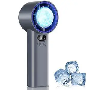 5200mAh High Speed Handheld Turbo Fan, 13000 RPM Powerful Cooling Ice Fan, Portable Mini Fans Rechargeable, 100 Speeds Adjustable, for Summer Beach Travel Concerts, Gifts for Women(Gray) 5200mAh High Speed Handheld Turbo Fan, 13000 RPM Powerful Cooling Ice Fan, Portable Mini Fans Rechargeable, 100 Speeds Adjustable, for Summer Beach Travel Concerts, Gifts for Women(Gray)