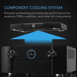 AC Infinity AIRCOM S6, Quiet Cooling Blower Fan System 12" Rear-Exhaust | Temperature Trigger, Speed Control, Power Outage Memory, Designed for Receivers, Amps, DVR, AV Cabinet Components AC Infinity AIRCOM S6, Quiet Cooling Blower Fan System 12" Rear-Exhaust | Temperature Trigger, Speed Control, Power Outage Memory, Designed for Receivers, Amps, DVR, AV Cabinet Components