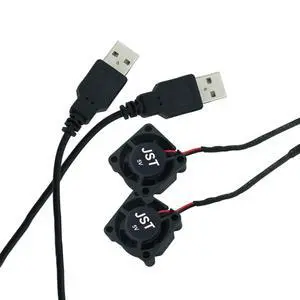 2pcs USB 5V DC Fan 2510 Small 2 pin Cooling Cooler Computer 25mm X 10mm (25x25x10) 2pcs USB 5V DC Fan 2510 Small 2 pin Cooling Cooler Computer 25mm X 10mm (25x25x10)