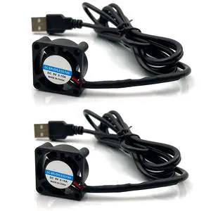2pcs USB 5V DC Fan 2510 Small 2 pin Cooling Cooler Computer 25mm X 10mm (25x25x10) 2pcs USB 5V DC Fan 2510 Small 2 pin Cooling Cooler Computer 25mm X 10mm (25x25x10)