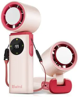 6000mAh Portable Handheld Fan with Ice Cooling, 199 Levels Stepless Speed, 20H Long Battery Life, 20000RPM Turbo Fan Rechargeable Personal Mini Fan for Travel, Outdoor, Makeup (Pink) 6000mAh Portable Handheld Fan with Ice Cooling, 199 Levels Stepless Speed, 20H Long Battery Life, 20000RPM Turbo Fan Rechargeable Personal Mini Fan for Travel, Outdoor, Makeup (Pink)
