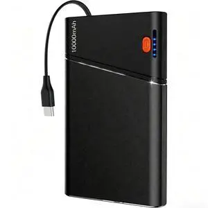 10000mAh Portable Power Bank, 22.5W PD Fast Charging Battery Pack with Built-in USB-C Cable, Ultra-Slim External Phone Charger for iPhone 17/16/15, Samsung Galaxy S24, Android (Black) 10000mAh Portable Power Bank, 22.5W PD Fast Charging Battery Pack with Built-in USB-C Cable, Ultra-Slim External Phone Charger for iPhone 17/16/15, Samsung Galaxy S24, Android (Black)