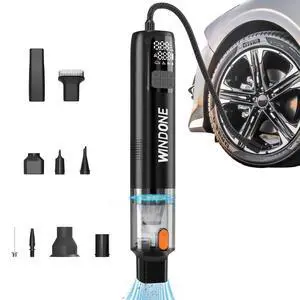 Portable Tire Inflator & Mini Vacuum, 150 PSI Cordless Air Compressor with Deflate Function, LED Display, Auto Shut-Off, Rechargeable Air Pump for Car, Bike, Motorcycle, Balls & Inflatables Portable Tire Inflator & Mini Vacuum, 150 PSI Cordless Air Compressor with Deflate Function, LED Display, Auto Shut-Off, Rechargeable Air Pump for Car, Bike, Motorcycle, Balls & Inflatables