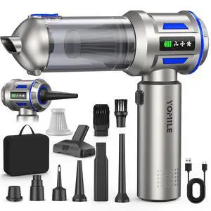 Mini Vacuum Cleaner, 2 in 1 27000PA Brushless Car Vacuum Air Duster 9000mAh Battery Air Blower Wireless Handheld Vacuum for Car,Office and Home Mini Vacuum Cleaner, 2 in 1 27000PA Brushless Car Vacuum Air Duster 9000mAh Battery Air Blower Wireless Handheld Vacuum for Car,Office and Home