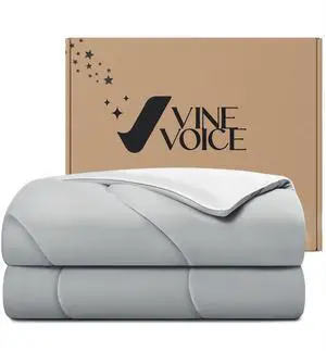 Cooling Comforter for Hot Sleepers, Twin 68x90, Silver Gray Cooling Comforter for Hot Sleepers, Twin 68x90, Silver Gray