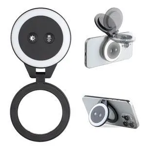 MagGlow Phone Fill Light, MagSafe Selfie Light, Portable LED Magnetic Ring Light with Cool/Soft/Warm Light for Selfies/Photography/Video, Classic Black MagGlow Phone Fill Light, MagSafe Selfie Light, Portable LED Magnetic Ring Light with Cool/Soft/Warm Light for Selfies/Photography/Video, Classic Black