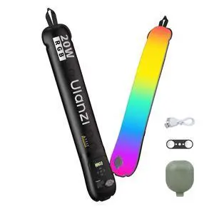 UA20C RGB Tube Light, 20W Inflatable LED Fill Light for Video Recording & Photo Photography, 1800K10000K CRI95 2500mAh Cordless Magnetic Portable Handheld TPU Video Lighting Wand w 1/4 Mount UA20C RGB Tube Light, 20W Inflatable LED Fill Light for Video Recording & Photo Photography, 1800K10000K CRI95 2500mAh Cordless Magnetic Portable Handheld TPU Video Lighting Wand w 1/4 Mount
