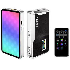 6000mAh On Camera LED Light, APP Control RGB Video Light, All Metal RGB Portable LED Photography Lighting, Led Camera Light Panel for Video Recording (Retro 08X) 6000mAh On Camera LED Light, APP Control RGB Video Light, All Metal RGB Portable LED Photography Lighting, Led Camera Light Panel for Video Recording (Retro 08X)