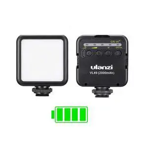 VL49 LED Video Light, 2000mAh Rechargeable On-Camera Fill Light, 5500K Portable Mini Photography Lighting for iPhone Vlogging, DSLR Camera, Tripod, TikTok, Selfie Video Shooting VL49 LED Video Light, 2000mAh Rechargeable On-Camera Fill Light, 5500K Portable Mini Photography Lighting for iPhone Vlogging, DSLR Camera, Tripod, TikTok, Selfie Video Shooting
