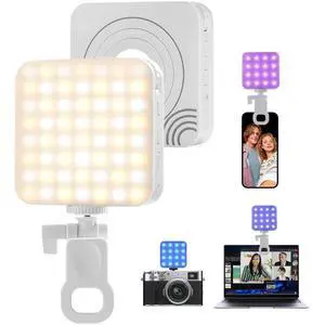 RGB Video Light, 80 LED Portable Camera Light, 360° Full Color Photography Lighting, 2700-7500K CRI 95+, 13 Light Modes for Phone, DSLR Video Recording, Vlog, YouTube Game Live Streaming RGB Video Light, 80 LED Portable Camera Light, 360° Full Color Photography Lighting, 2700-7500K CRI 95+, 13 Light Modes for Phone, DSLR Video Recording, Vlog, YouTube Game Live Streaming