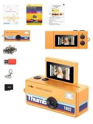 Mini Keychain Digital Camera, HD Pocket Digicam 180° Selfie Flip Screen Mini Keychain Digital Camera, HD Pocket Digicam 180° Selfie Flip Screen