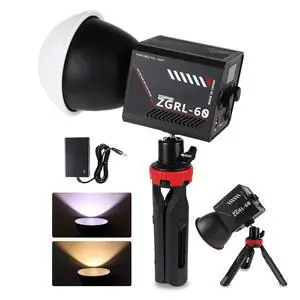 60W COB LED Video Light Handheld Portable with 8000 mAh Battery Dual-Color Photography Lighting Spotlight for Studio, Streaming, Phone Video, 2800K-6500K, 8 Lighting Effects, CRI 95 60W COB LED Video Light Handheld Portable with 8000 mAh Battery Dual-Color Photography Lighting Spotlight for Studio, Streaming, Phone Video, 2800K-6500K, 8 Lighting Effects, CRI 95