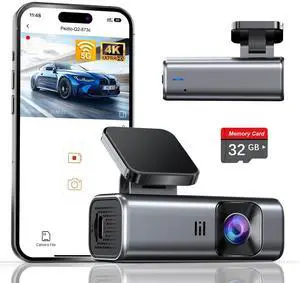 4K Dash Cam Front, 5GHz WiFi, 32GB Card Included, Mini Dashcam 4K Dash Cam Front, 5GHz WiFi, 32GB Card Included, Mini Dashcam