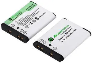 EN-EL19 Battery 1000 mAh Replacement ENEL19 Batteries 2-Pack EN-EL19 Battery 1000 mAh Replacement ENEL19 Batteries 2-Pack