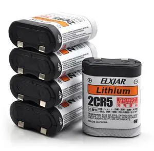 (5-Pack) 6V 1300mAh 2CR5 Battery for 2CR5M 5032LC DL245 EL2CR5 KL2CR5 (5-Pack) 6V 1300mAh 2CR5 Battery for 2CR5M 5032LC DL245 EL2CR5 KL2CR5