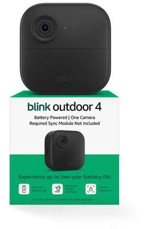 Outdoor 4 Wireless smart security camera, two-year battery life, two-way talk. Required Sync Module not included Add-on camera Outdoor 4 Wireless smart security camera, two-year battery life, two-way talk. Required Sync Module not included Add-on camera