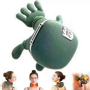 Neck Massager with Hands, Bionic Heated Shiatsu Neck & Back Massager 4D Wireless Portable Deep Tissue Electric Massage & Human Hand Simulation Heat Function for Neck Shoulder & Back Relaxation (Green) Neck Massager with Hands, Bionic Heated Shiatsu Neck & Back Massager 4D Wireless Portable Deep Tissue Electric Massage & Human Hand Simulation Heat Function for Neck Shoulder & Back Relaxation (Green)