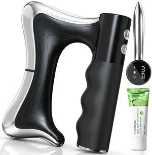 6 Modes Heated Muscle Scraper, 3 Adjustable Intensity Levels with LED Display, 38-46 Warmth & High-Frequency Vibration - Electric Fascia Massager for Full Body Massage & Relaxation (Black) 6 Modes Heated Muscle Scraper, 3 Adjustable Intensity Levels with LED Display, 38-46 Warmth & High-Frequency Vibration - Electric Fascia Massager for Full Body Massage & Relaxation (Black)