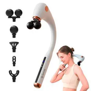 Massage Gun Deep Tissue, Handheld Back Massager with Extended Handle,6 Modes and 9 Speed Massage Gun Deep Tissue, Handheld Back Massager with Extended Handle,6 Modes and 9 Speed