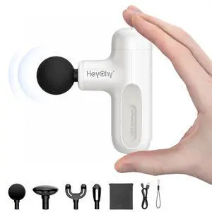 Super Mini Massage Gun Deep Tissue, Handheld Muscle Massager with 4 Heads, Percussion Travel Size Massager Gun FSA Eligible for Men Women Back Relief, Quiet for Home, Gym, Office, HSA, White Super Mini Massage Gun Deep Tissue, Handheld Muscle Massager with 4 Heads, Percussion Travel Size Massager Gun FSA Eligible for Men Women Back Relief, Quiet for Home, Gym, Office, HSA, White