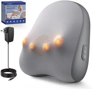 Electric Back Massager, Deep Tissue Kneading Heat for Pain Relief Electric Back Massager, Deep Tissue Kneading Heat for Pain Relief