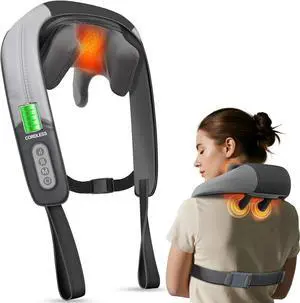 Cordless Neck and Shoulder Massager with Heat for Pain Relief Deep Tissue Cordless Neck and Shoulder Massager with Heat for Pain Relief Deep Tissue