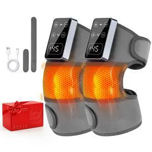 Cordless Knee Massager for Pain Relief Electric Heated Knee Brace, 5 Heat Levels & 3 Massage Modes, Gifts for Men and Women 2pack Cordless Knee Massager for Pain Relief Electric Heated Knee Brace, 5 Heat Levels & 3 Massage Modes, Gifts for Men and Women 2pack