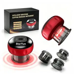 Electric Cupping Set 2-Pack, Dual Vacuum Suction Body Massagers with Red Light & Heat Therapy, 60kPa Stronger Suction, 12 Levels, for Neck Shoulder Back Muscle Pain Relief (Black 2 Pack) Electric Cupping Set 2-Pack, Dual Vacuum Suction Body Massagers with Red Light & Heat Therapy, 60kPa Stronger Suction, 12 Levels, for Neck Shoulder Back Muscle Pain Relief (Black 2 Pack)