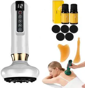 Lymphatic Drainage Massager Electric Cupping Massager with Heat Vibration and Red Light, 12 Level Suction Body Massager for Legs Arms Waist Abdomen, Rechargeable Cellulite Massage Tool for Home Use Lymphatic Drainage Massager Electric Cupping Massager with Heat Vibration and Red Light, 12 Level Suction Body Massager for Legs Arms Waist Abdomen, Rechargeable Cellulite Massage Tool for Home Use