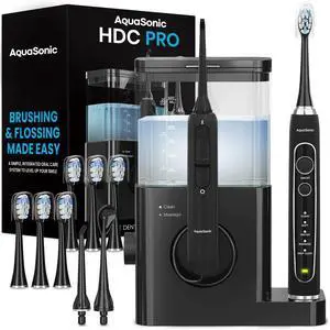Home Dental Center PRO Brushing & Flossing Made Easy Brush & Floss Power Toothbrush & Water Flosser Whiter Teeth & Healthier Gums Black Series Pro+Oral Irrigator Home Dental Center PRO Brushing & Flossing Made Easy Brush & Floss Power Toothbrush & Water Flosser Whiter Teeth & Healthier Gums Black Series Pro+Oral Irrigator
