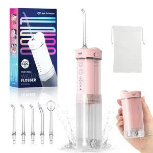 Portable Water Flosser for Travel: Compact Mini Design, 3 Modes & 8 DIY Pressure Levels for Sensitive Teeth & Braces - with 5 Nozzles & Removable 230ml Tank, Cordless Oral Irrigator for On-The-Go Portable Water Flosser for Travel: Compact Mini Design, 3 Modes & 8 DIY Pressure Levels for Sensitive Teeth & Braces - with 5 Nozzles & Removable 230ml Tank, Cordless Oral Irrigator for On-The-Go