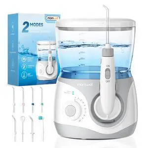 Water Dental Flosser for Teeth, 2 Modes and 10 Adjustable Pressure Oral Irrigator for Braces, 8 Multi-Functional Tips for Family, Multiple Users, Home Use, White Water Dental Flosser for Teeth, 2 Modes and 10 Adjustable Pressure Oral Irrigator for Braces, 8 Multi-Functional Tips for Family, Multiple Users, Home Use, White