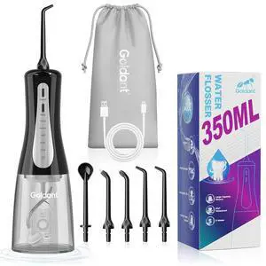 2026 Upgrade 350ML Cordless Water Flosser for Teeth Cleaning & Travel Bag, Dental Flosser Teeth Pick with 5 Modes & 5 Tips, Rechargeable Electric Flosser for Braces, Travel & Home (Black) 2026 Upgrade 350ML Cordless Water Flosser for Teeth Cleaning & Travel Bag, Dental Flosser Teeth Pick with 5 Modes & 5 Tips, Rechargeable Electric Flosser for Braces, Travel & Home (Black)