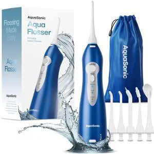 Water Flosser - Cordless Rechargeable Water Flossers for Teeth Cleaning - Waterproof Aqua Flosser, Portable Oral Irrigator for Dental Cleaning with 5 Jet Tips Braces Home Travel Water Flosser - Cordless Rechargeable Water Flossers for Teeth Cleaning - Waterproof Aqua Flosser, Portable Oral Irrigator for Dental Cleaning with 5 Jet Tips Braces Home Travel