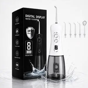 Water Flosser,Water Dental Flosser Pick for Teeth,Portable Water Flosser, Oral Irrigator 400ml Water Tank,8 Speeds, Comes with 5 Nozzles,Ideal for Teeth Cleaning at Home,Traveling (White, 400ml) Water Flosser,Water Dental Flosser Pick for Teeth,Portable Water Flosser, Oral Irrigator 400ml Water Tank,8 Speeds, Comes with 5 Nozzles,Ideal for Teeth Cleaning at Home,Traveling (White, 400ml)