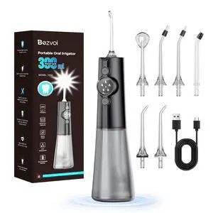 Cordless Water Flosser for Braces, LED Display 5 Modes, 300ML Tank, 6 Tips Cordless Water Flosser for Braces, LED Display 5 Modes, 300ML Tank, 6 Tips