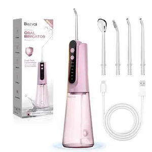 Portable Water Flosser for Teeth: Gum-Sensitive Friendly, Dual-Gear Motor Technology Irrigator Dental Pick with 5 Modes for Braces & Orthodontic, IPX7 Waterproof, Cordless for Travel, Pink Portable Water Flosser for Teeth: Gum-Sensitive Friendly, Dual-Gear Motor Technology Irrigator Dental Pick with 5 Modes for Braces & Orthodontic, IPX7 Waterproof, Cordless for Travel, Pink